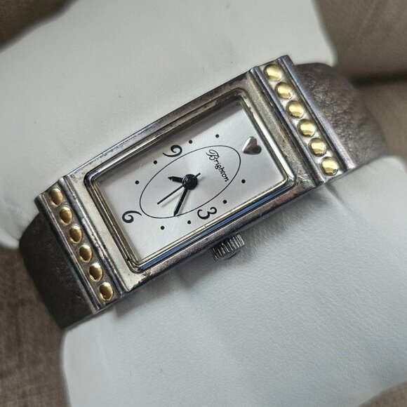Brighton Ladies Wristwatch OSAKA Gray Metalic Leather Strap Quartz Analog Watch main image 6